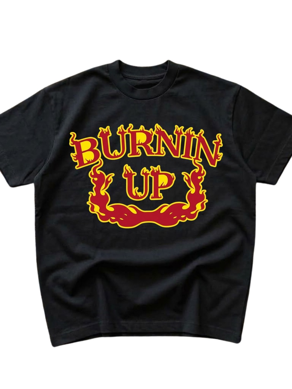 Burnin Up Black Graphic Tee for Kids